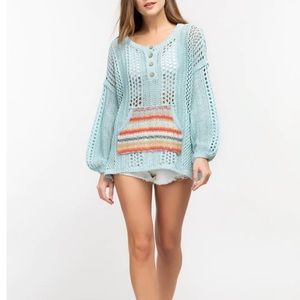 POL Crochet Pullover Sweater